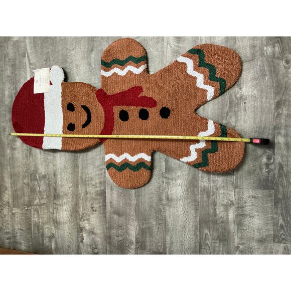 4ft Holiday Gingerbread Man Rug - Picture 3 of 5